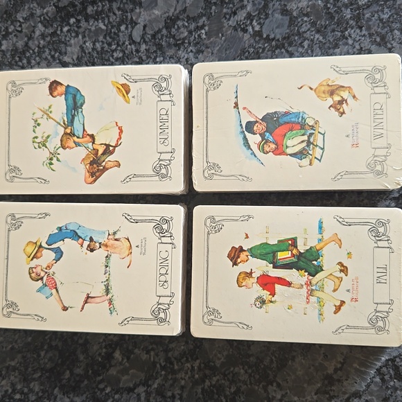 Norman Rockwell Illustrated Seasonal Playing Cards Vintage Unopened - Picture 9 of 10